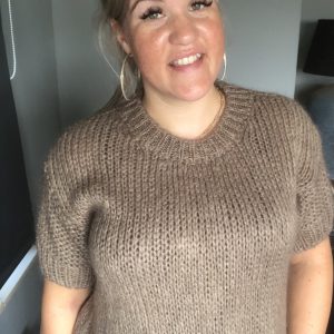 Bykimberley bruine trui met korte mouwen