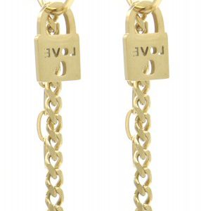 Oorbellen slotjes love goud